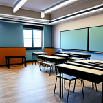 A Modern Music Classroom**

"A bright and modern music classroom, fully equipped with instruments and digital resources. Students are attentively learning from an experienced teacher, all fully clothed in appropriate attire. The atmosphere is inspiring and supportive. Safe for work, appropriate content, professional setting, perfect anatomy, natural proportions, family-friendly."

**